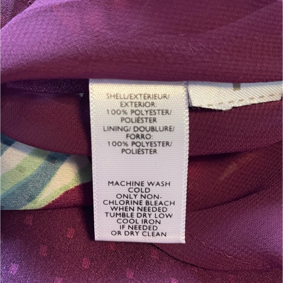 LOFT AUTUMN LUAU RUFFLE SHIFT DRESS. SIZE M. - Picture 5 of 6